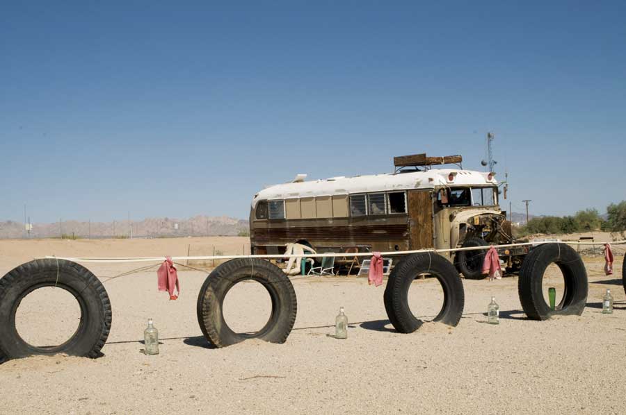 An abandoned bus was once someone's home.